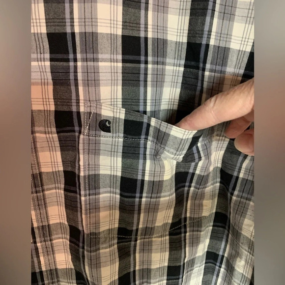 Carhartt men’s button up plaid shirt size 2XL - Picture 3 of 6